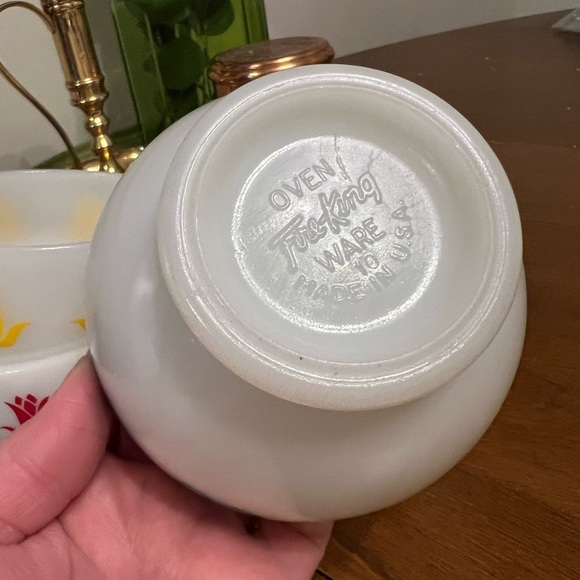 Fireking Tulip Cottage Cheese Bowls (set of 4) - Picture 6 of 6